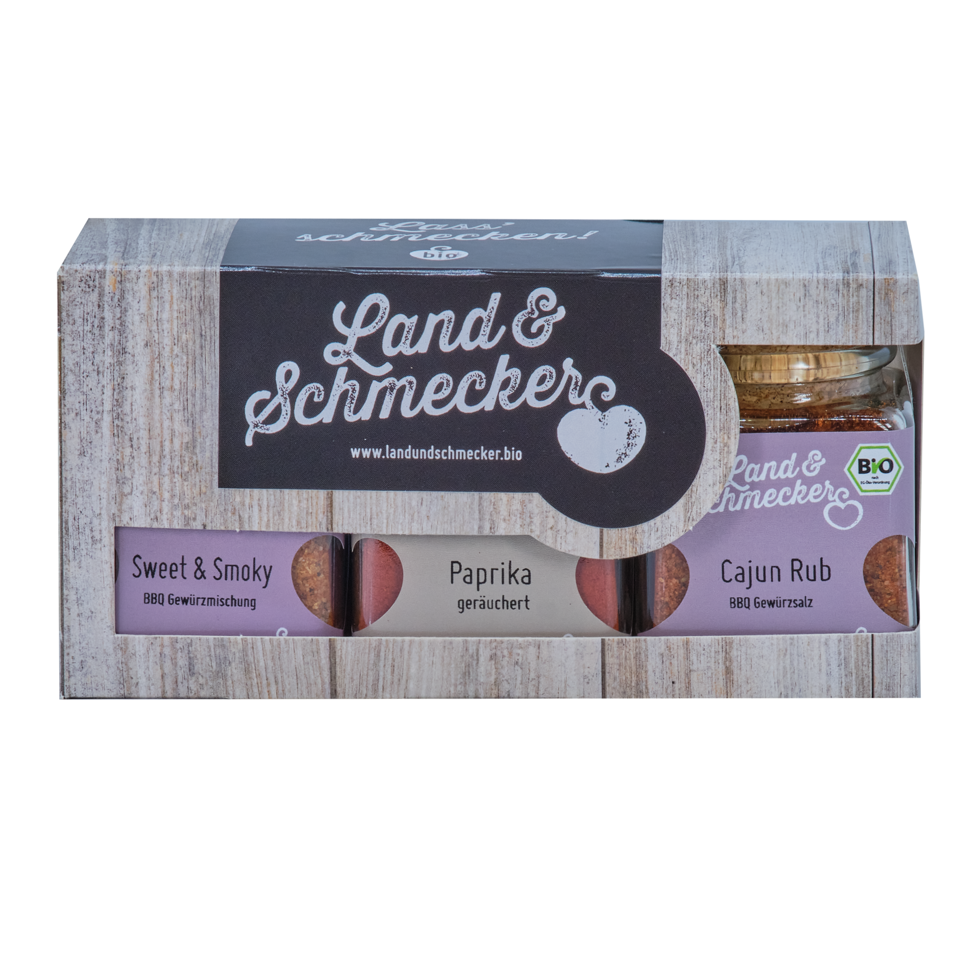 Land & Schmecker Manufaktur 3er Box (Sweet & Smoky, Paprika, Cajun Rub).png